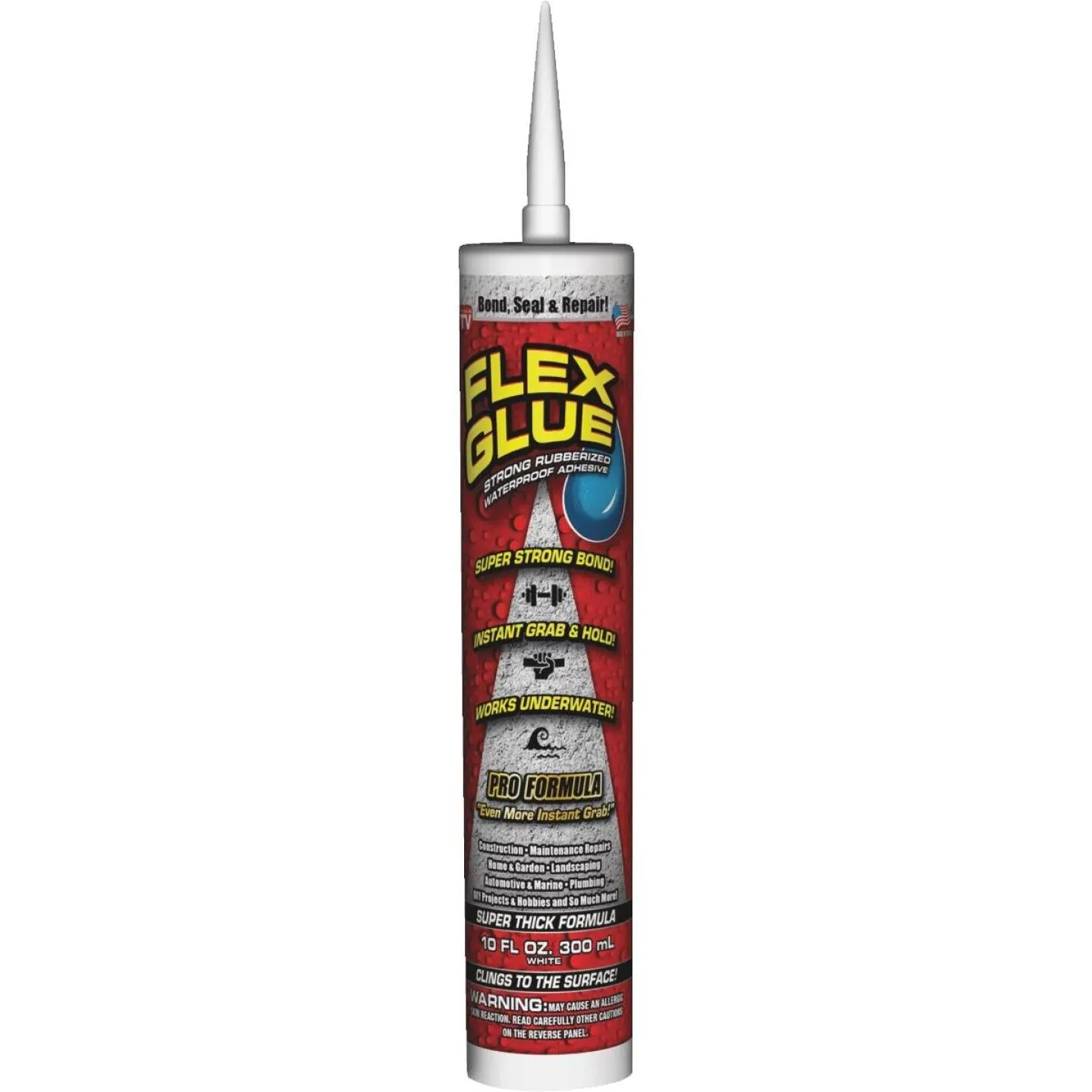 Flex Glue Pro Formula 10 Oz. White Multi-Purpose Adhesive