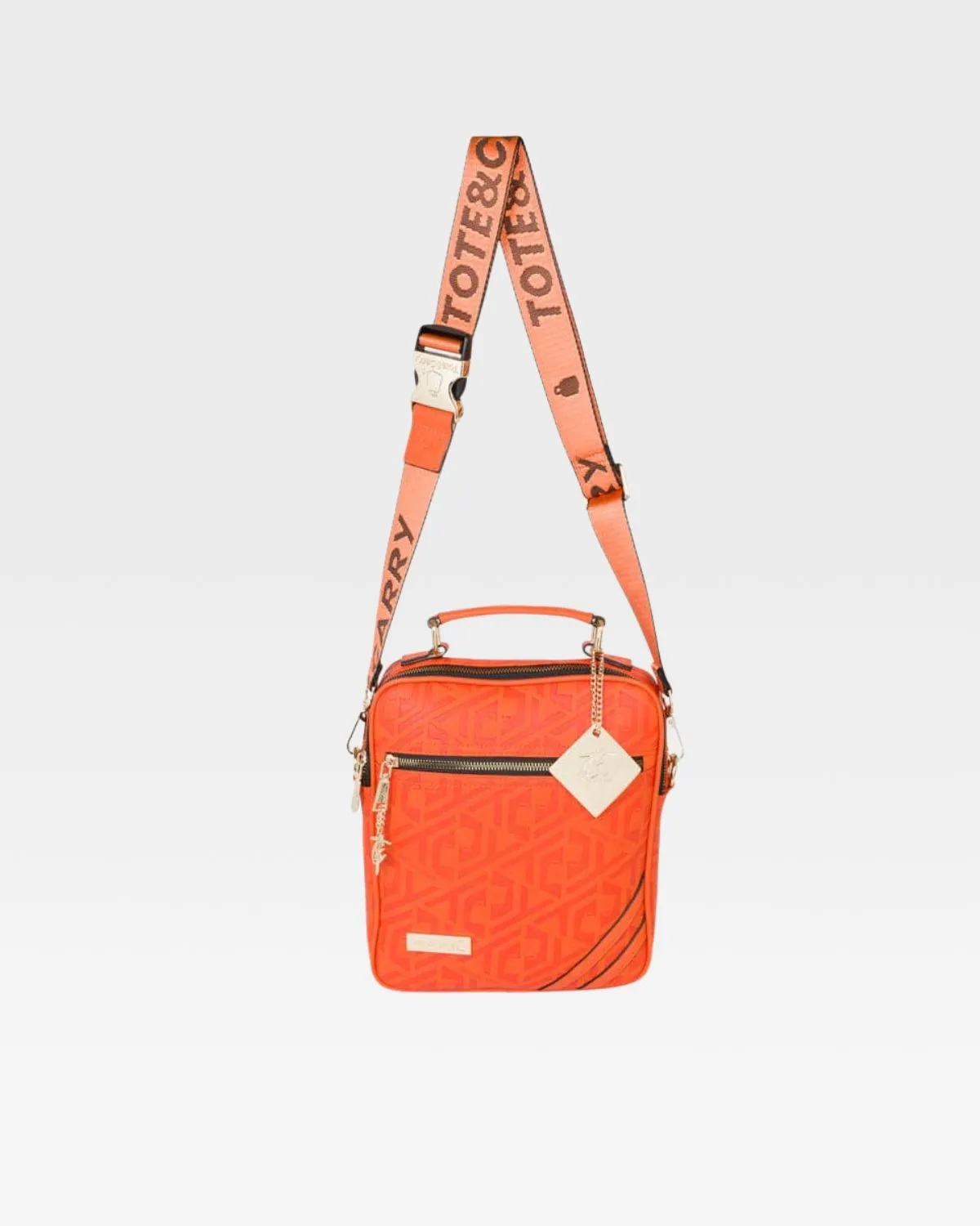 G3 Embossed Mini Messenger in Orange