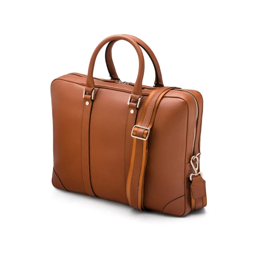 Gainsborough Leather 15" Laptop Bag - Tan