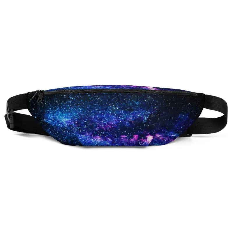 Galaxy Fanny Pack, Space Print Designer Premium Quality Belt Bag Fanny Pack Belt Bag- Made in USA