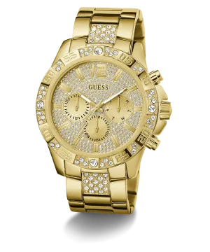 GUESS Mens Gold Tone Multi-function Watch