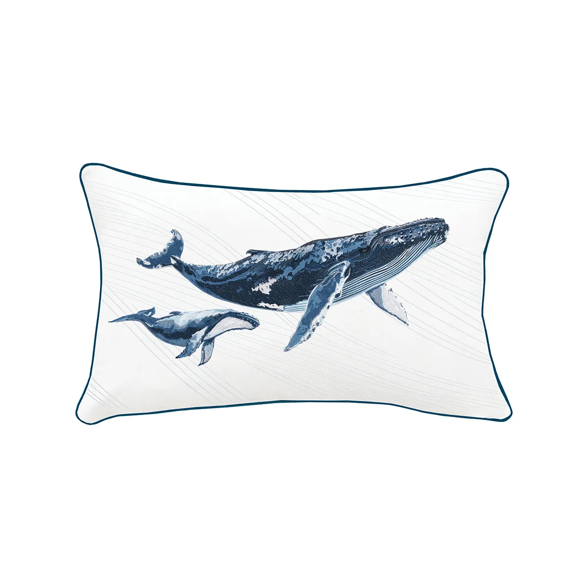 Humpback Whale Indoor Outdoor Lumbar Pillow