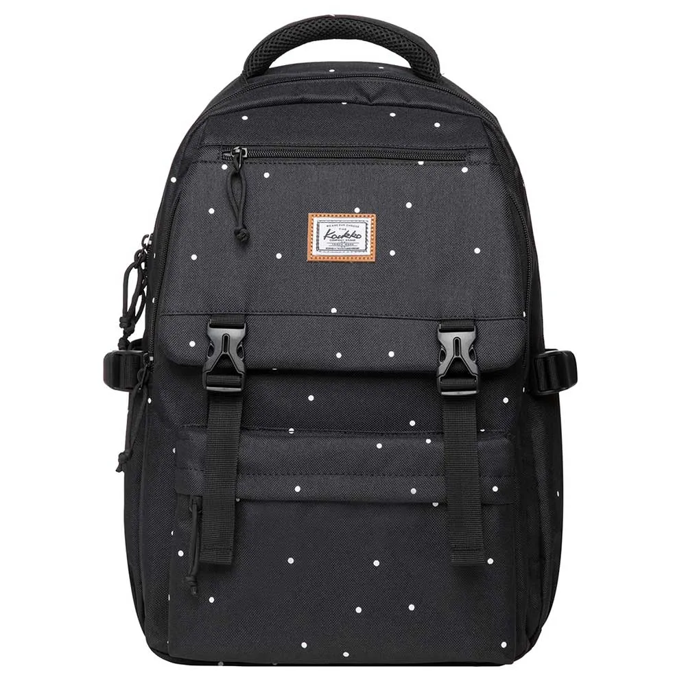 KAUKKO Backpack for School,  KS23 ( Black-2 / 18.4L )