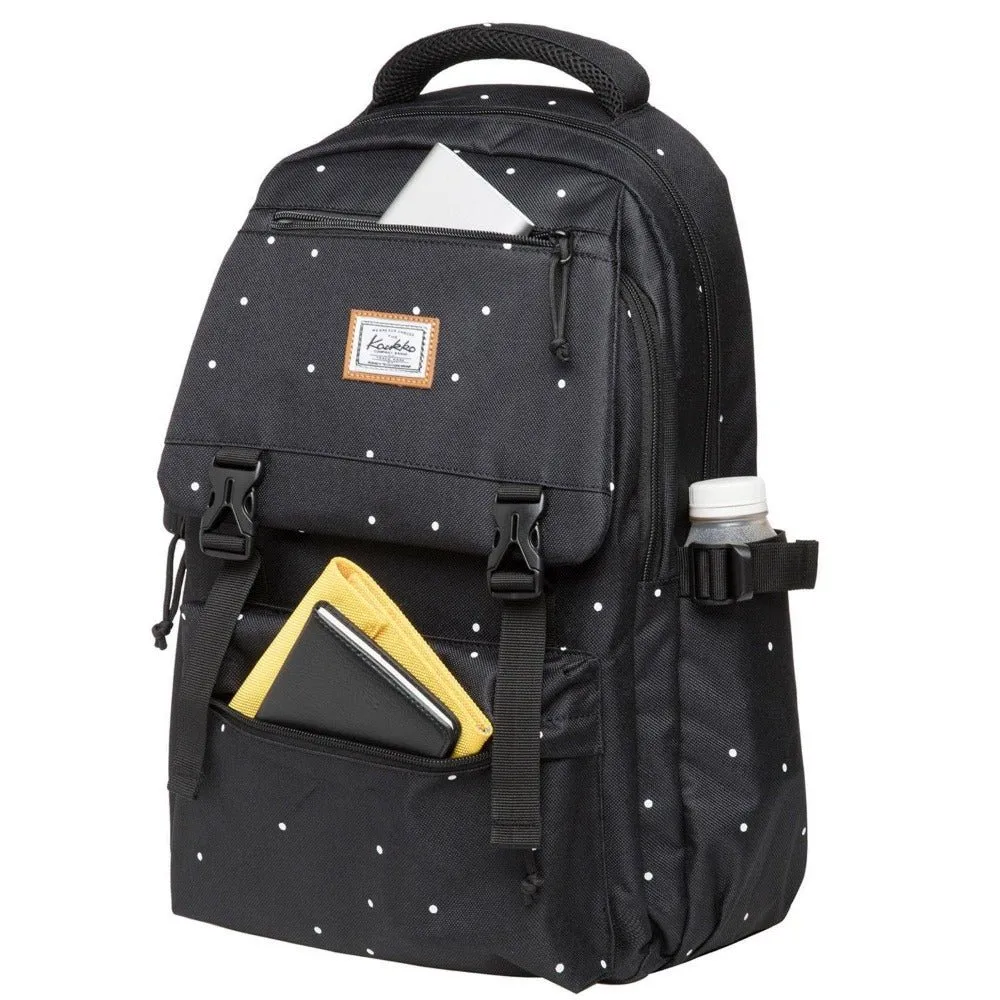 KAUKKO Backpack for School,  KS23 ( Black-2 / 18.4L )