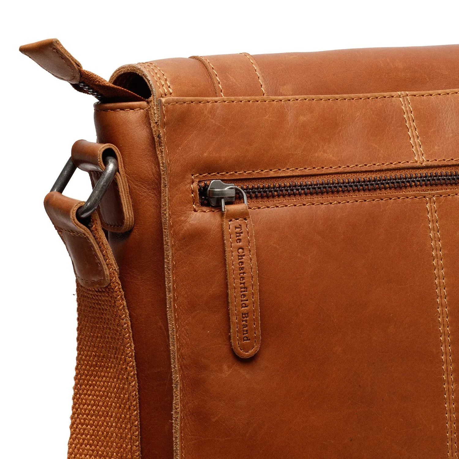 Leather Shoulder Bag Cognac Adelanto