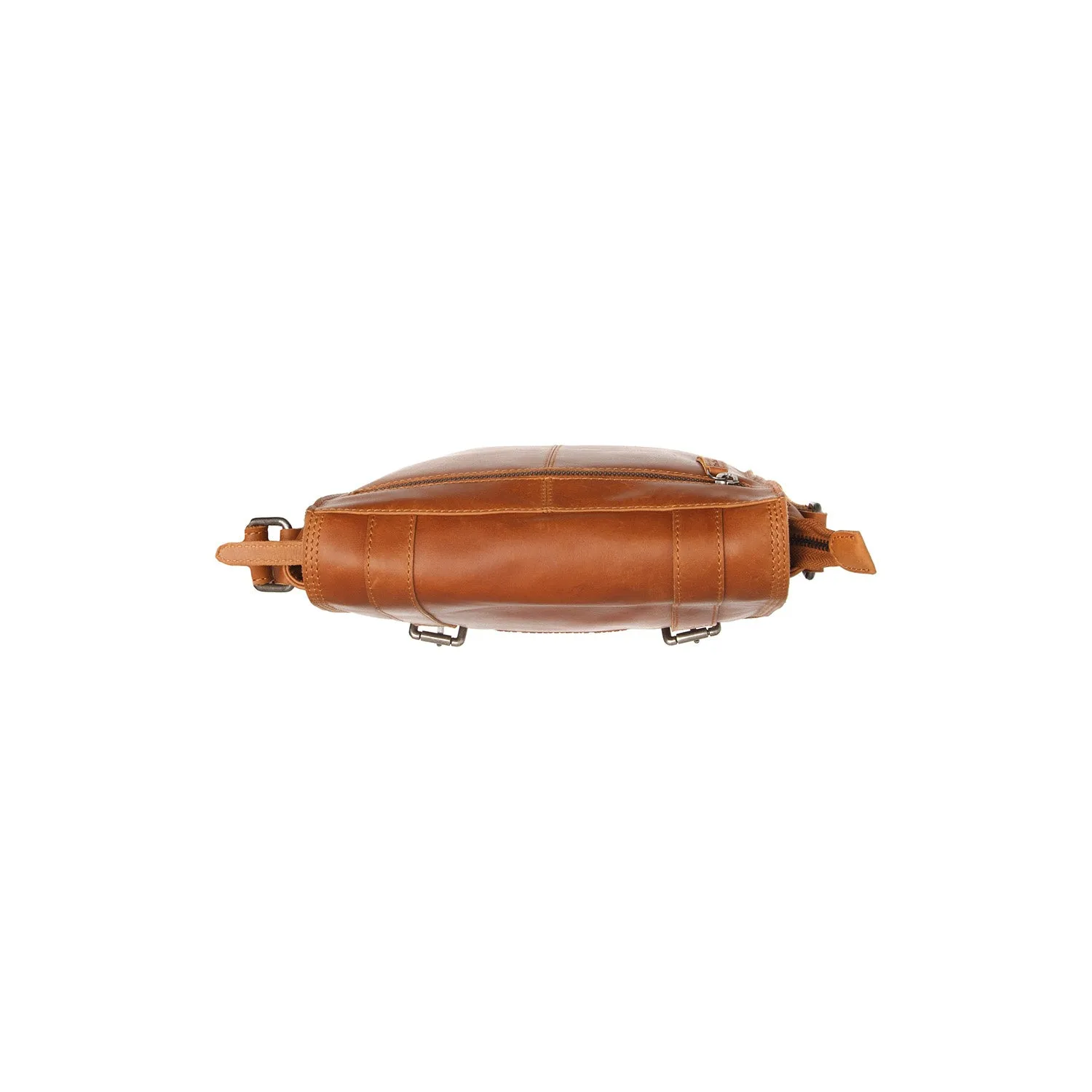 Leather Shoulder Bag Cognac Adelanto