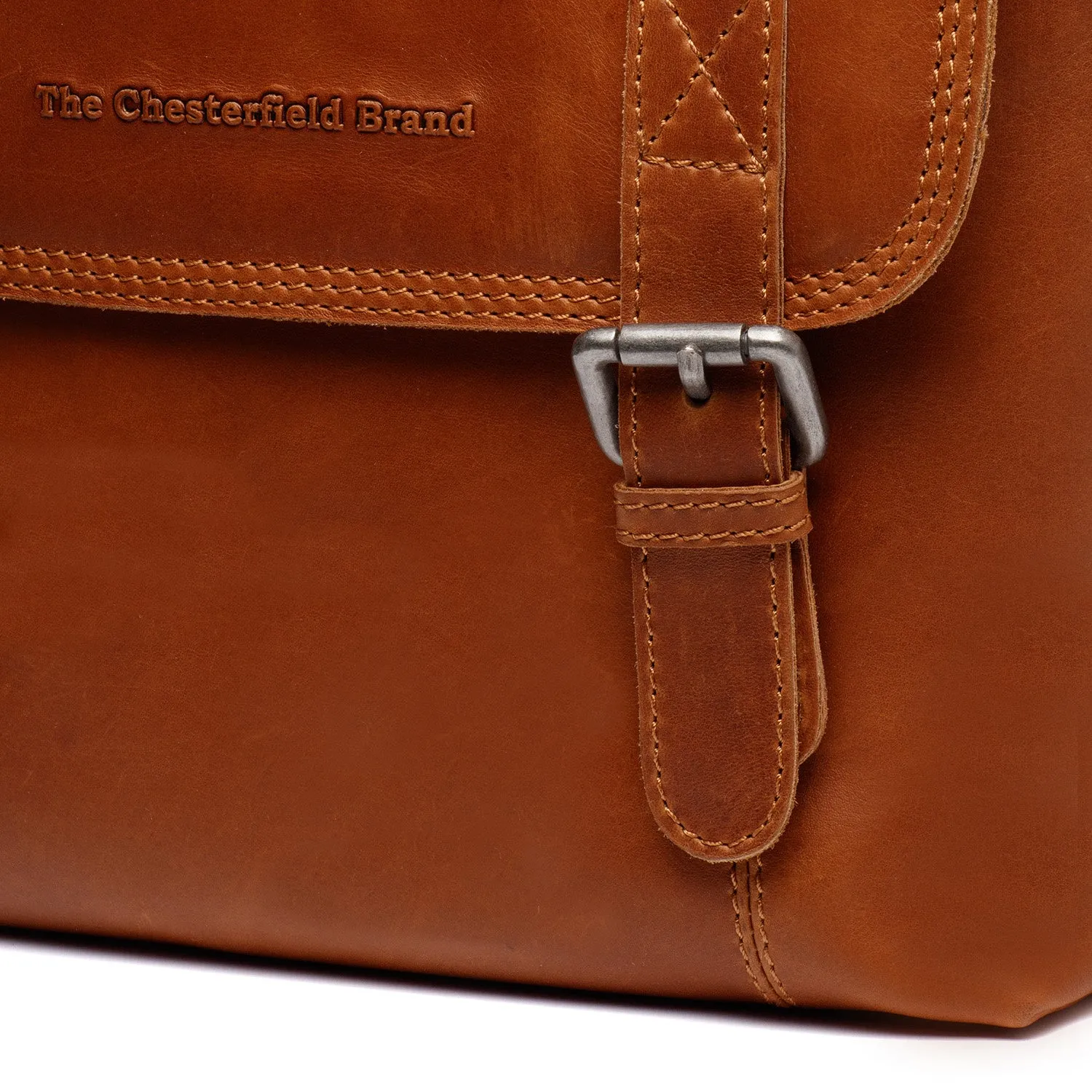 Leather Shoulder Bag Cognac Adelanto