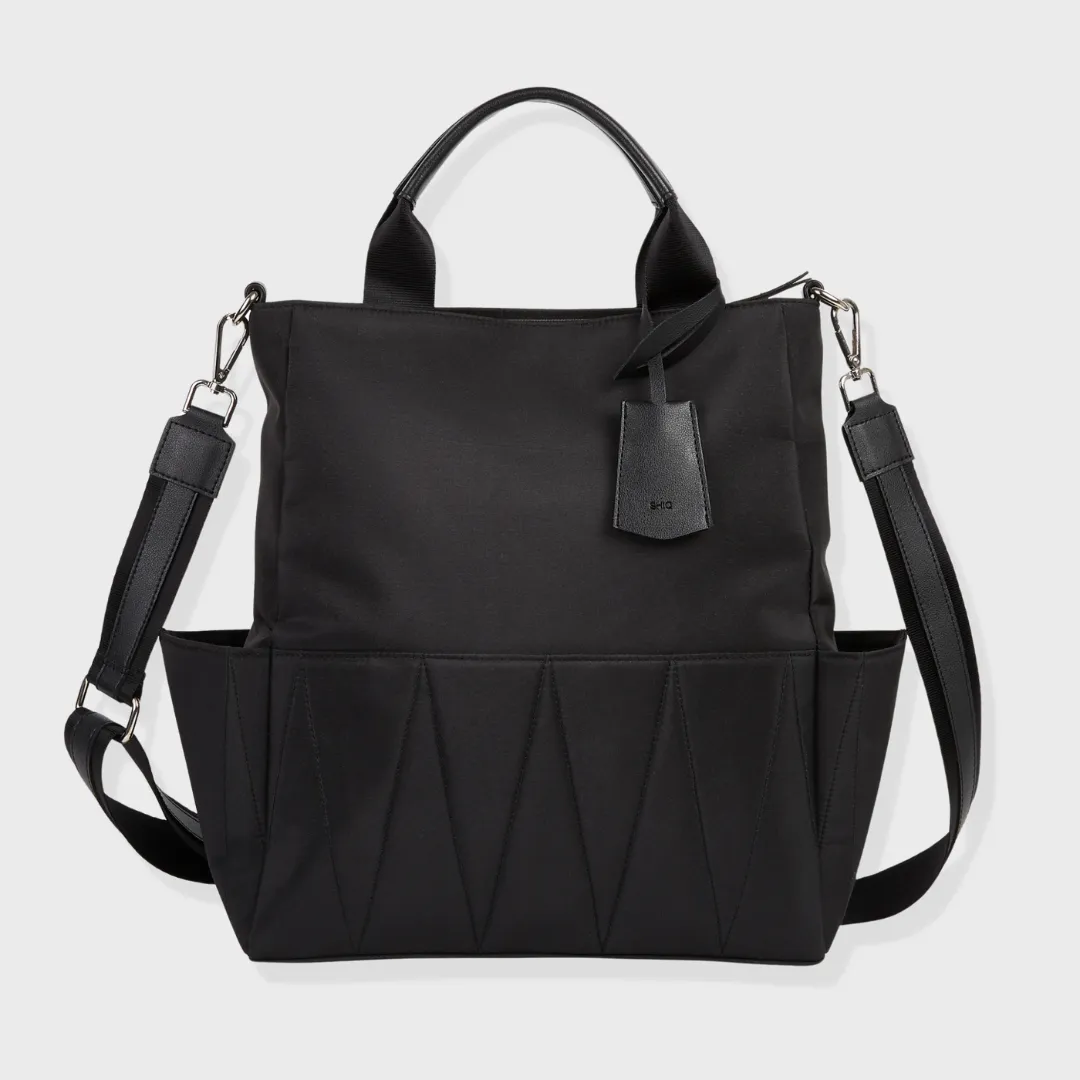 LONDON NYLON LAPTOP BAG BLACK