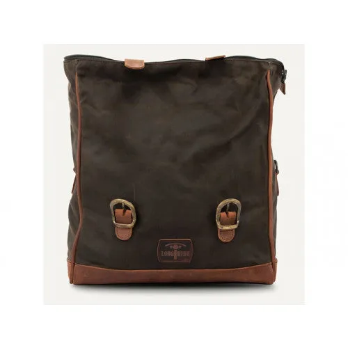 Longride Waxed Canvas Quick Release Saddlebag Khaki - 9.5 Liters