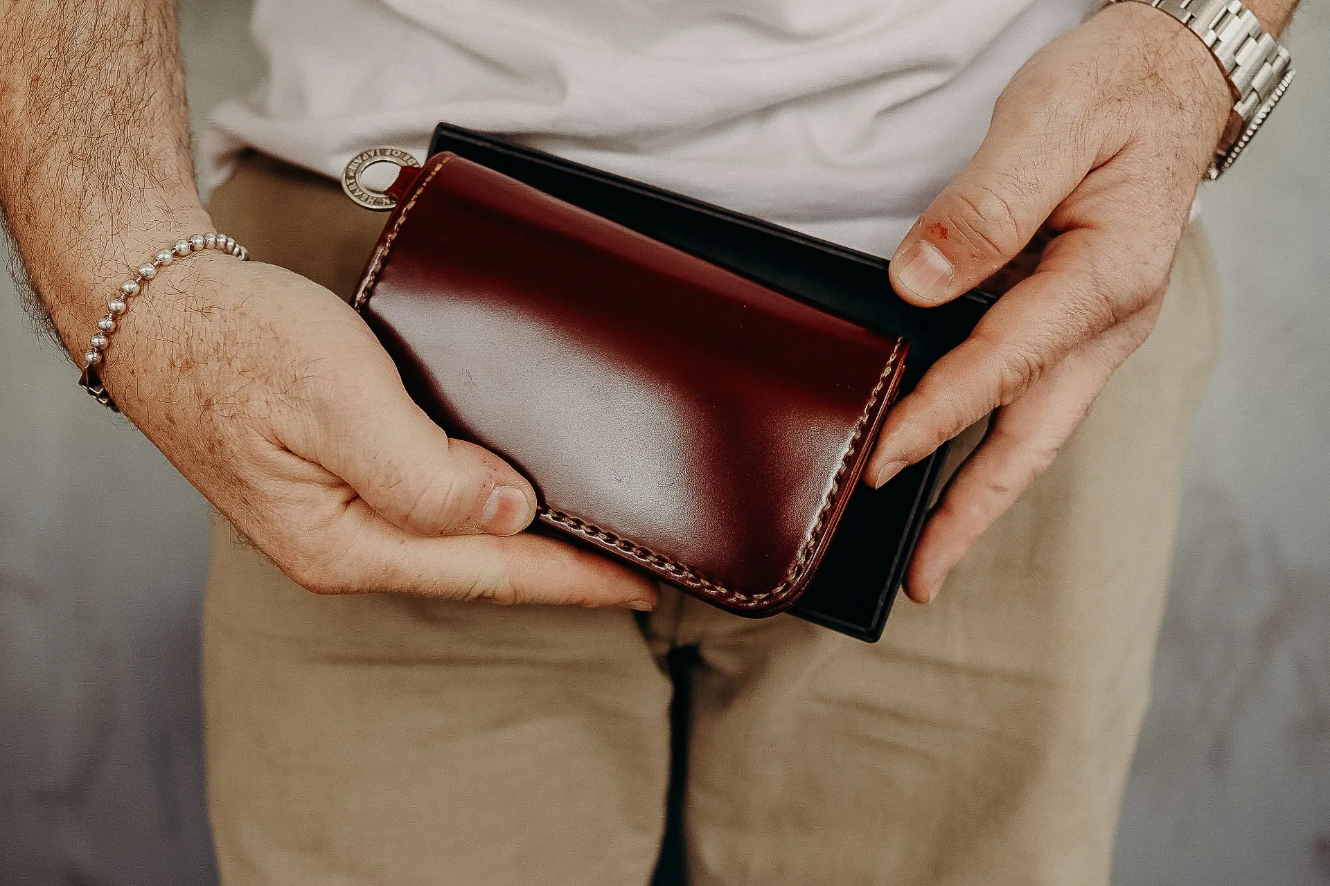 Medium Shell Cordovan Wallet - Ox Blood