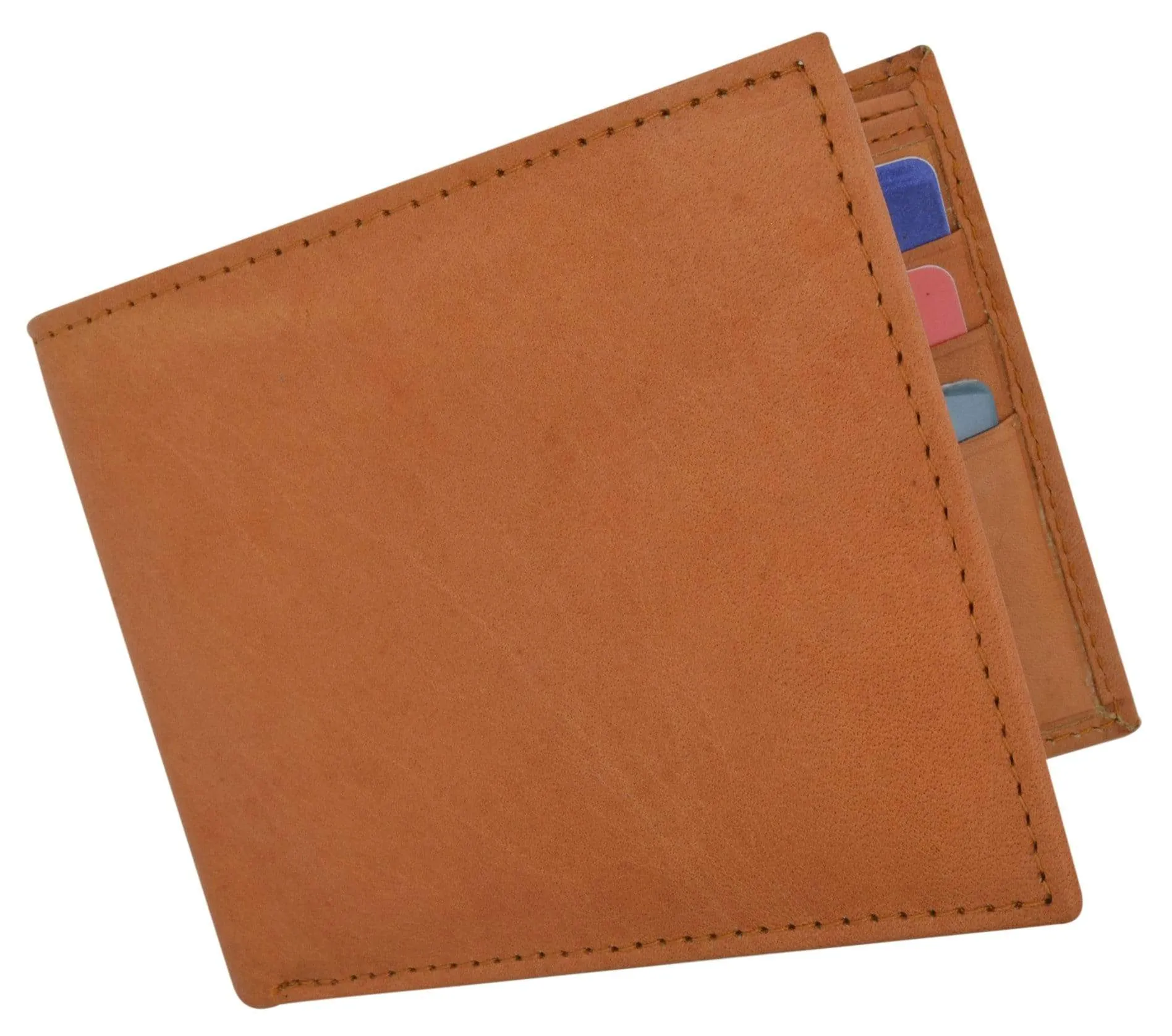 Mens Simple Classic Genuine Leather Bifold Wallet 58 CF