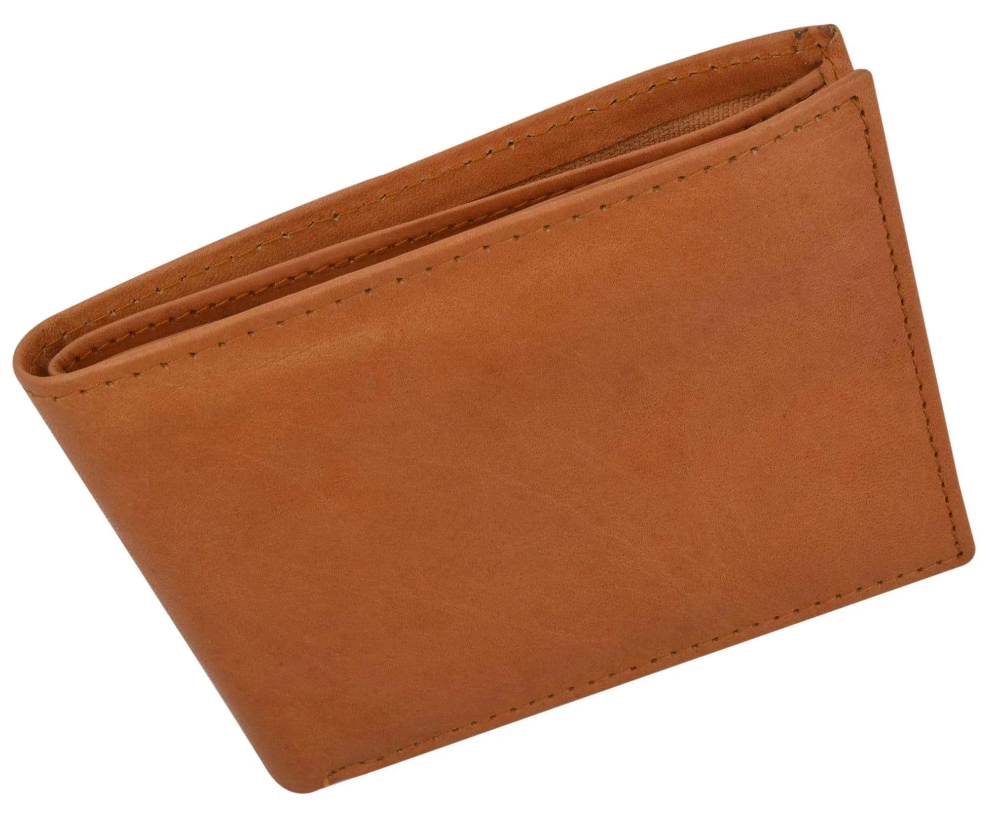 Mens Simple Classic Genuine Leather Bifold Wallet 58 CF