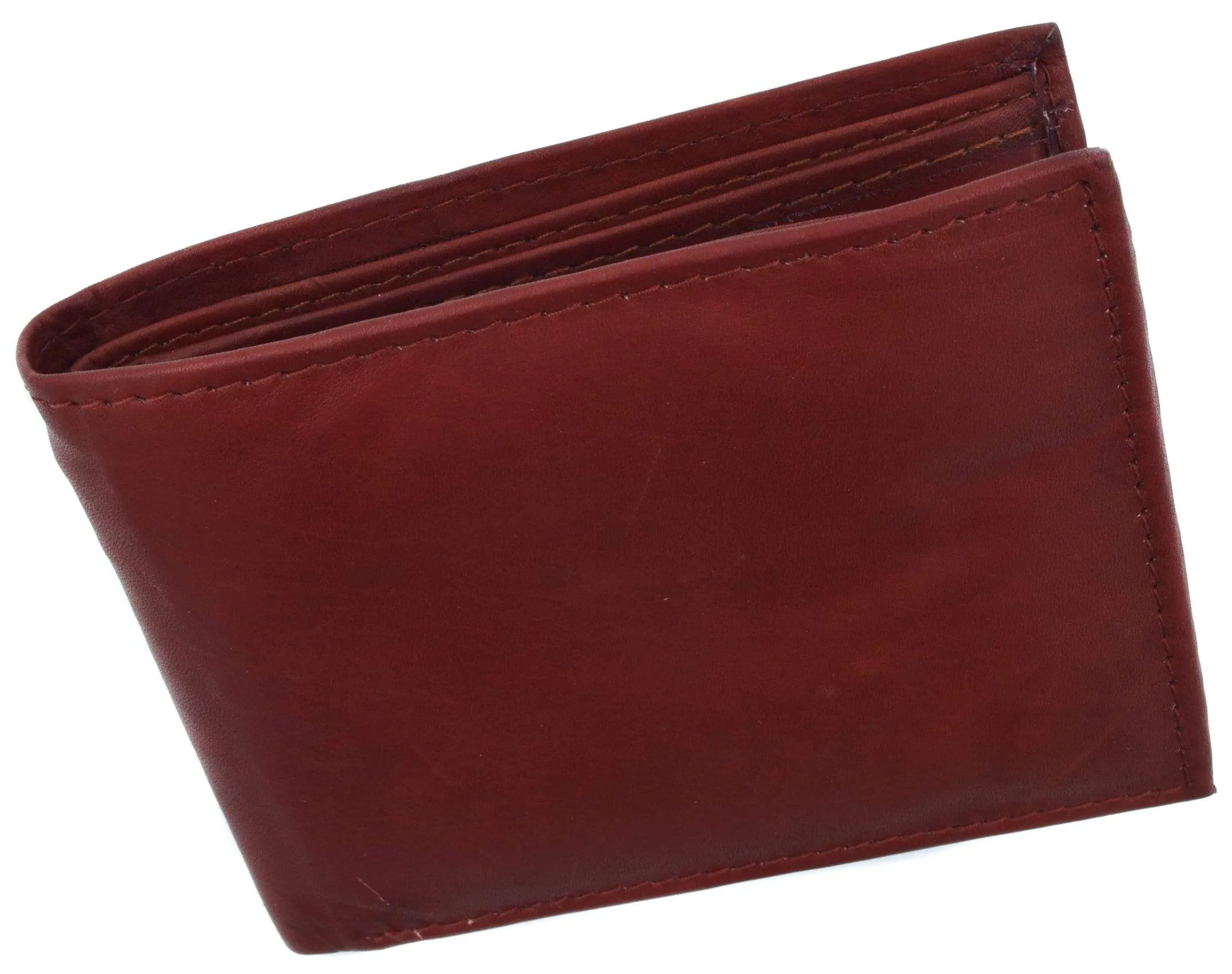 Mens Simple Classic Genuine Leather Bifold Wallet 58 CF