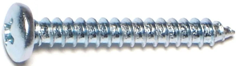 Midwest Fastener 03243 Screw, #8 Thread, Coarse Thread, Pan Head, Phillips Drive, Self-Tapping, Sharp Point, Steel, Zinc, 100/PK :BX100: QUANTITY: 1