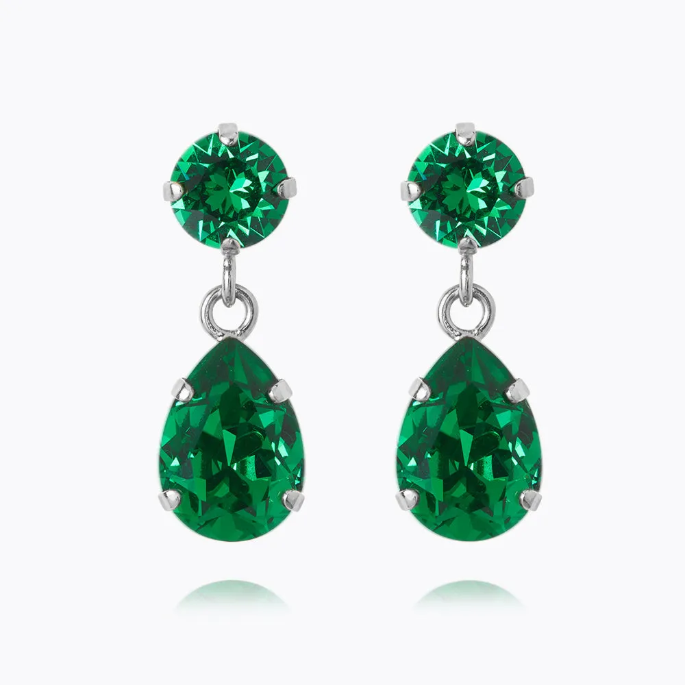 Mini Drop Earrings / Majestic Green