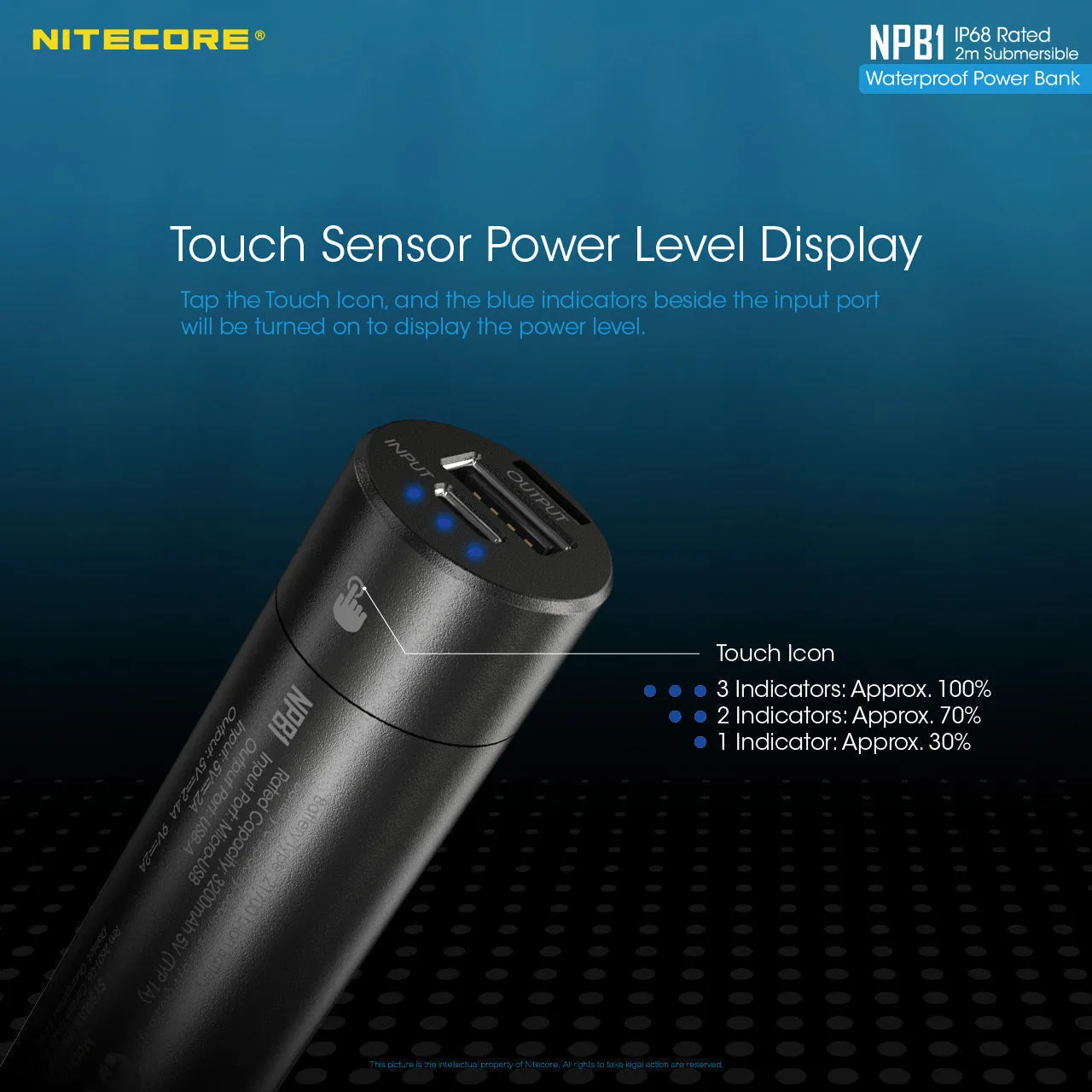 Nitecore NPB1 5000mAh Waterproof Power Bank