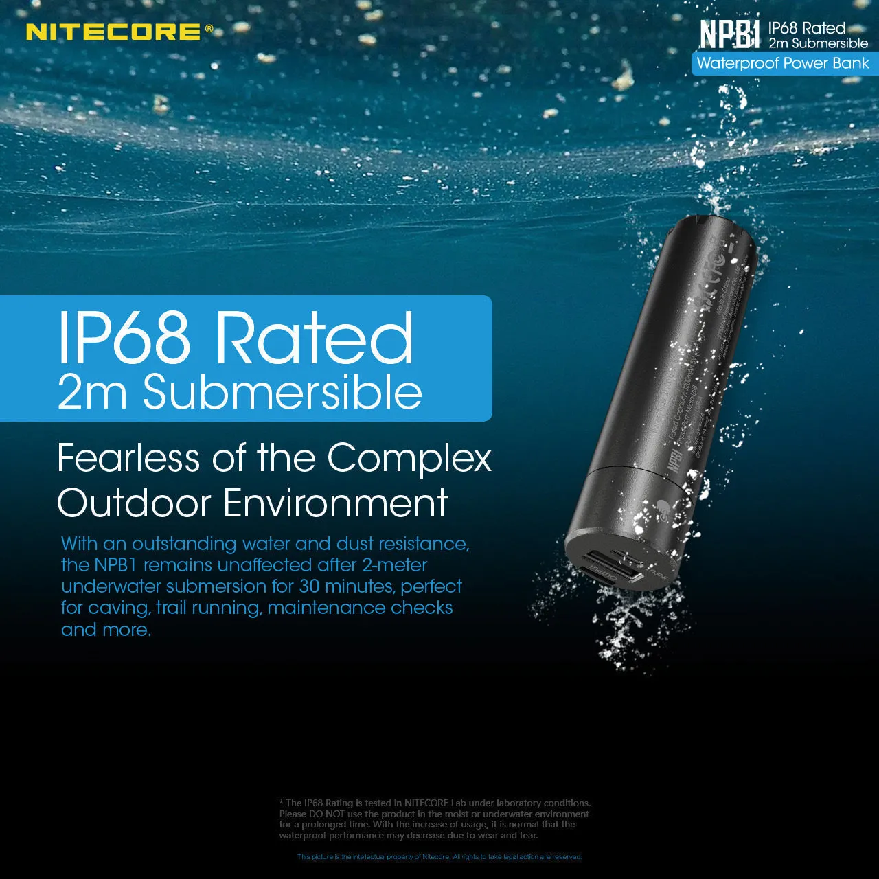 Nitecore NPB1 5000mAh Waterproof Power Bank