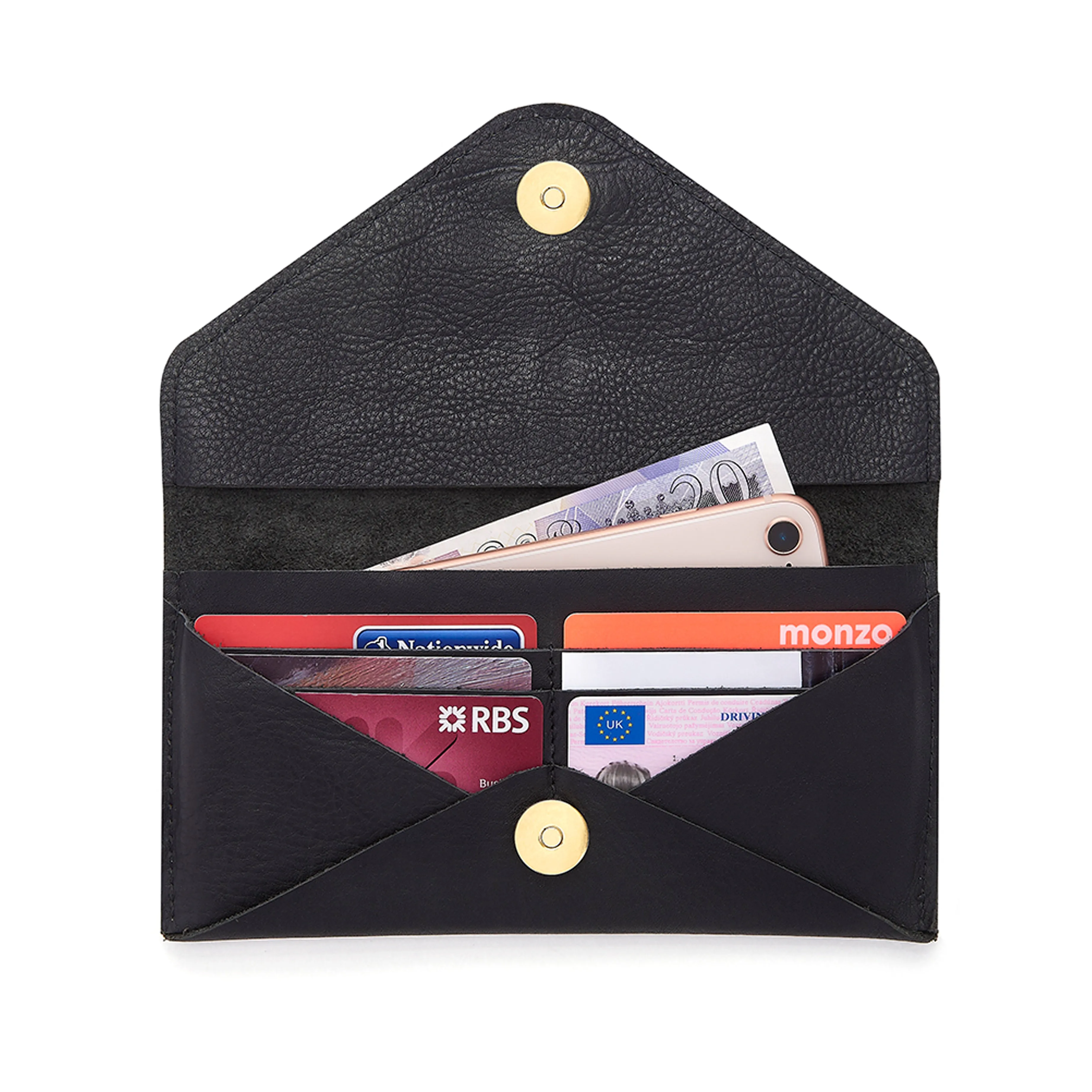 Olivia Black Envelope Purse with detachable strap