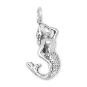 Oxidized 3D Mermaid Charm