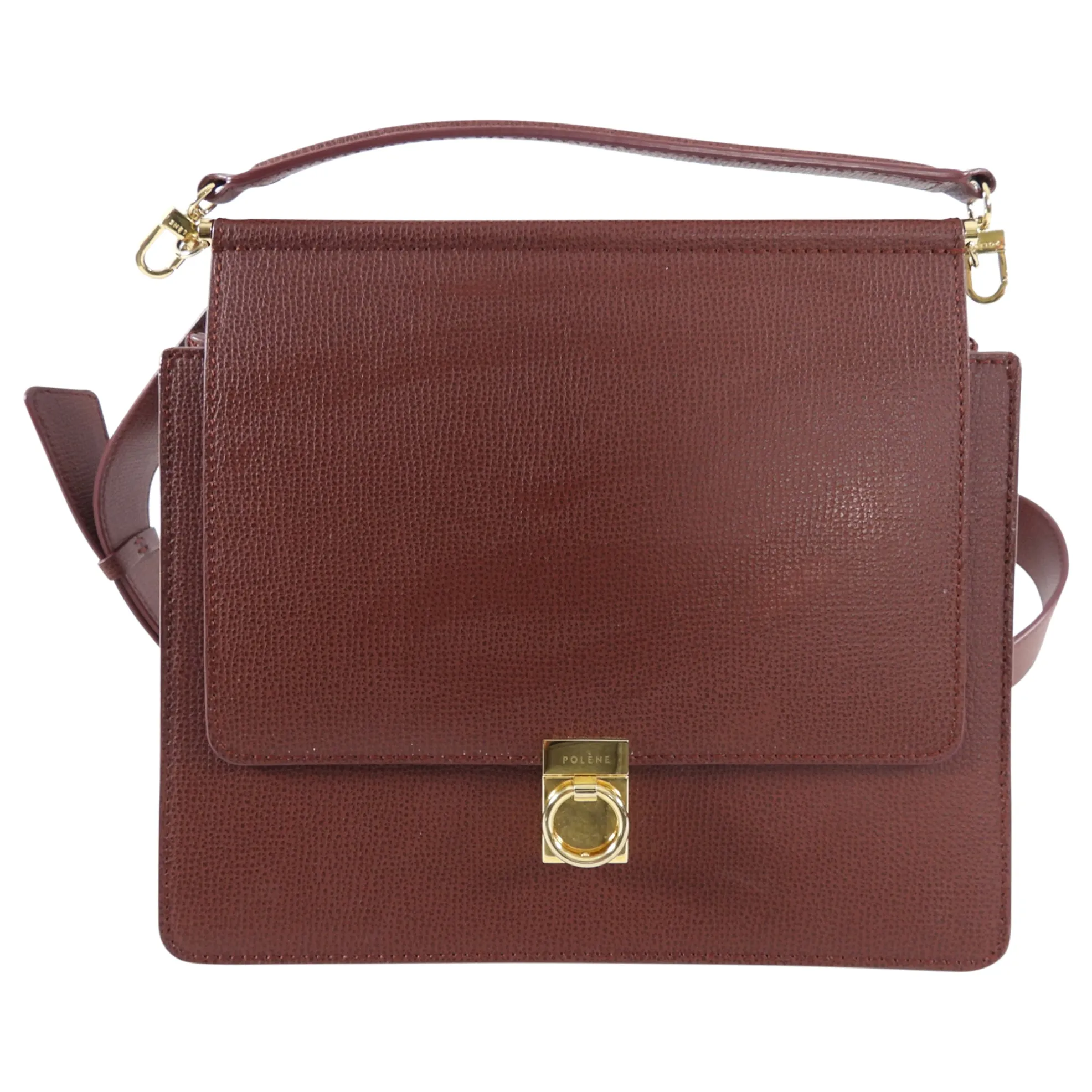 Polene Number Sept Mahogany Brown Two-Bag Bag