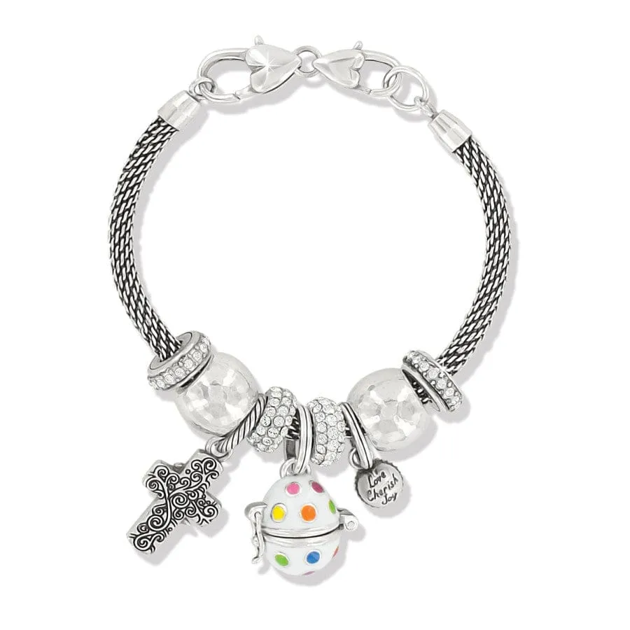 Polka Dot Easter Egg Charm Bracelet