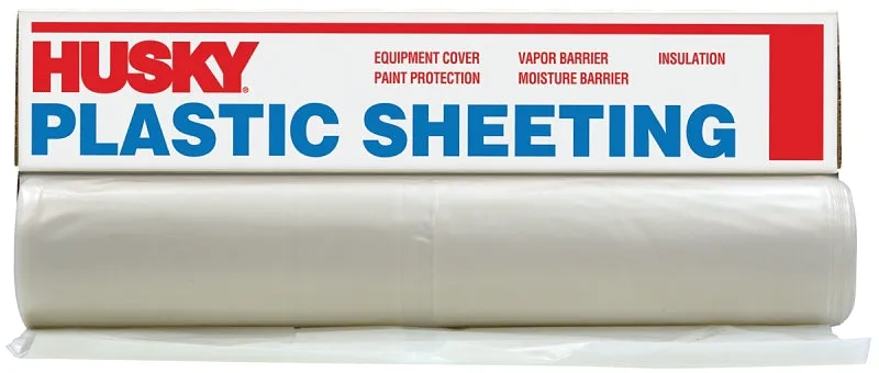 Poly-America CF0620-50C Painter's Sheeting, 50 ft L, 20 ft W, Clear :ROLL: QUANTITY: 1