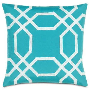 Poolside Tile Outdoor Throw Pillow Cover 18x18