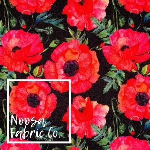 Poppy 'Black' (PUL) Polyurethane Laminate Fabric