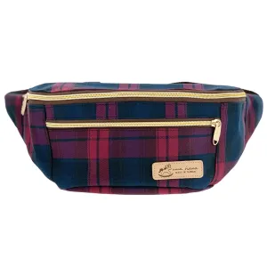 Red & Blue Tartan Plaid Fanny Pack