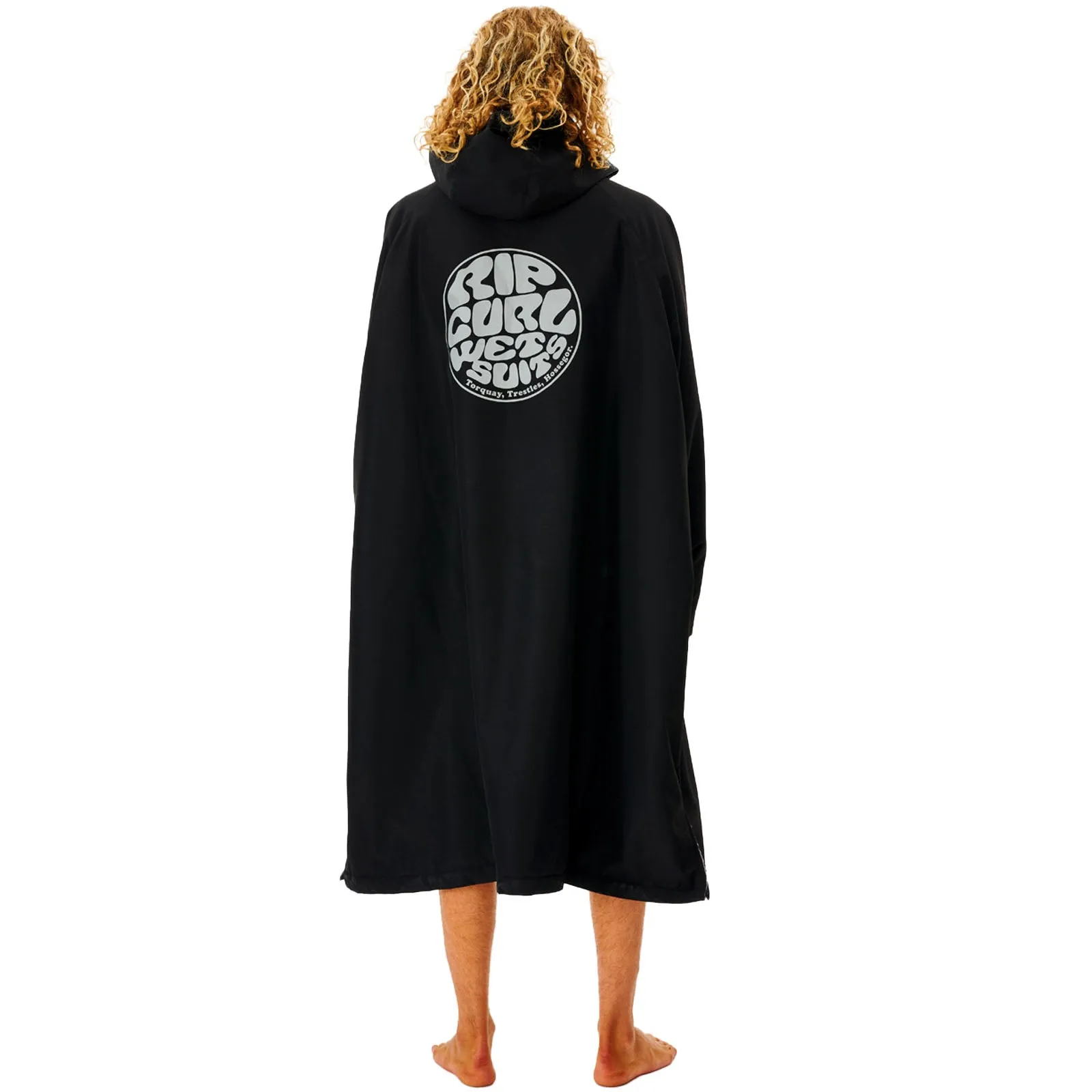 Rip Curl Mens Surf Series Surf Changing Robe Poncho - Black