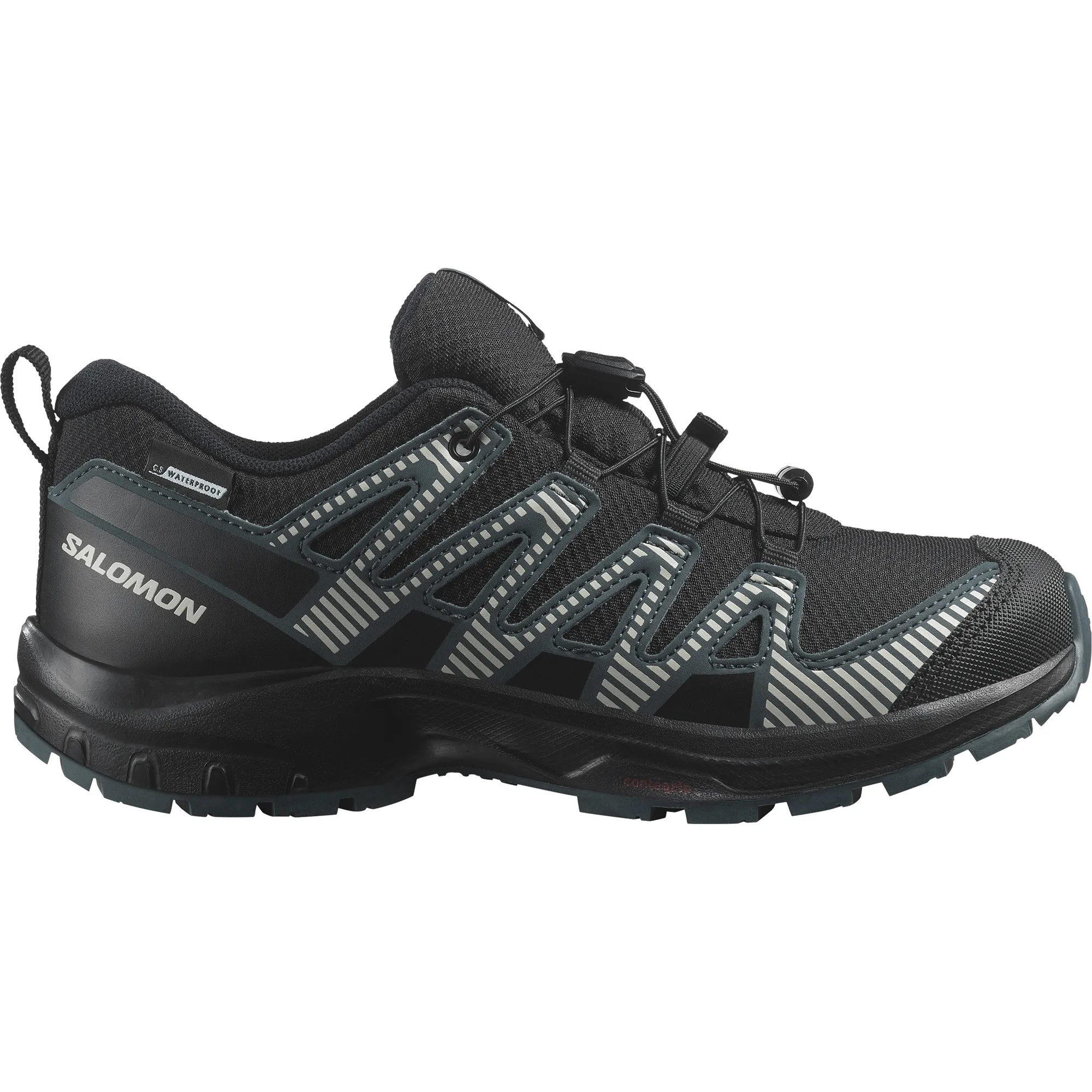 Salomon Juniors&#x27; XA Pro V8 ClimaSalomon Waterproof Black/Phantom/Dark Slate | Buy Salomon Juniors&#x27; XA Pro V8 ClimaSalomon Waterproof Black/Phantom/Dark Slate here | Outnorth