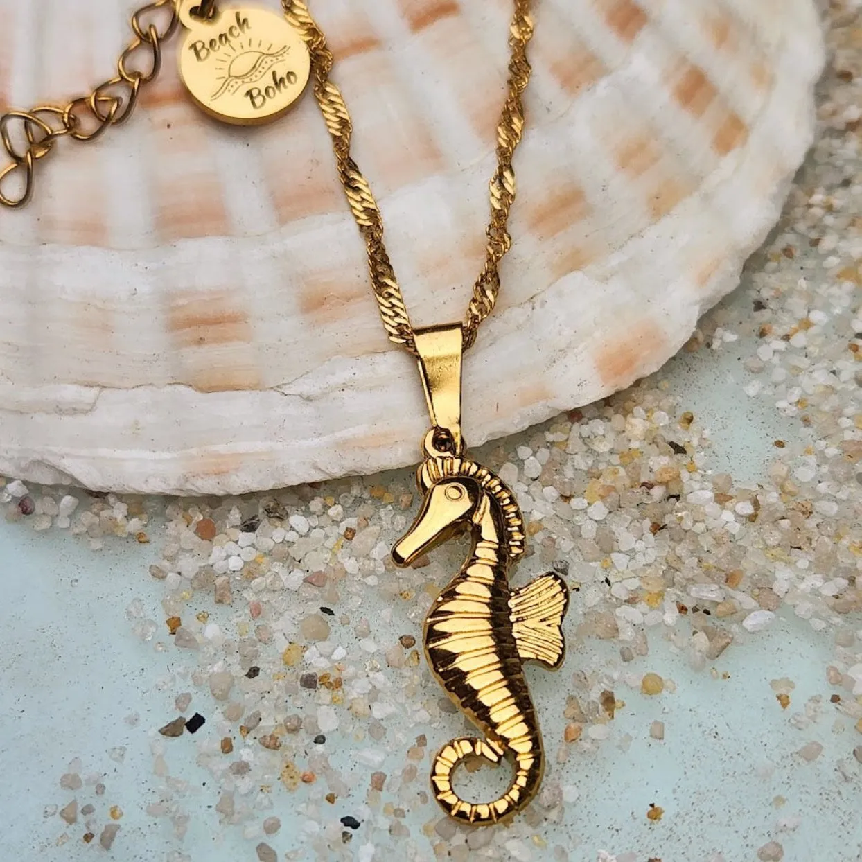 SEA HORSES - WATERPROOF 18K GOLD NECKLACE