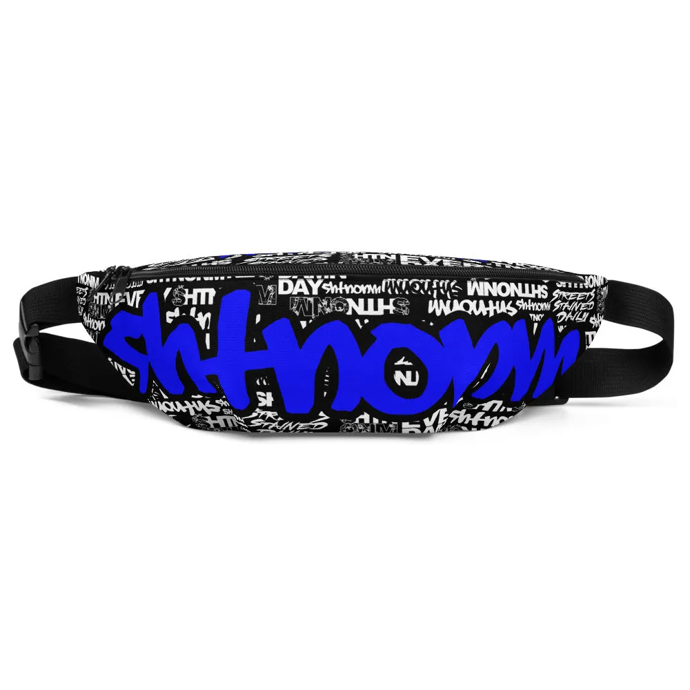 SHTNONM - Black Fanny Pack (Blue)