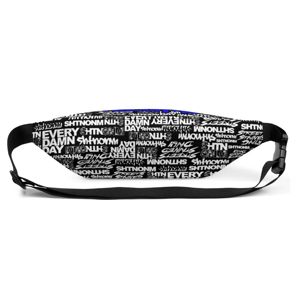 SHTNONM - Black Fanny Pack (Blue)