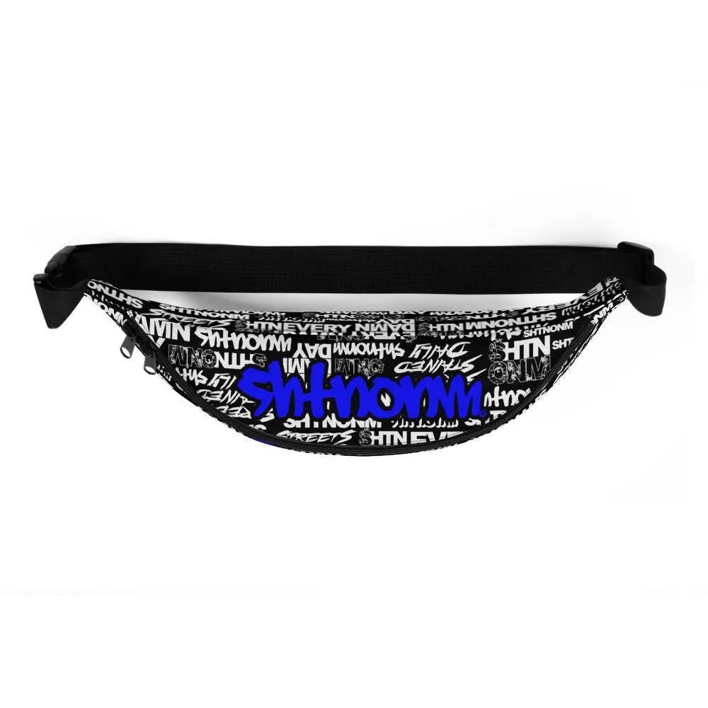 SHTNONM - Black Fanny Pack (Blue)