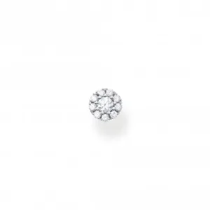 Silver Zirconia Pave Single Ear Stud H2141-051-14