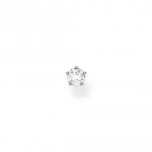 Silver Zirconia Single Ear Stud - Large H2148-051-14