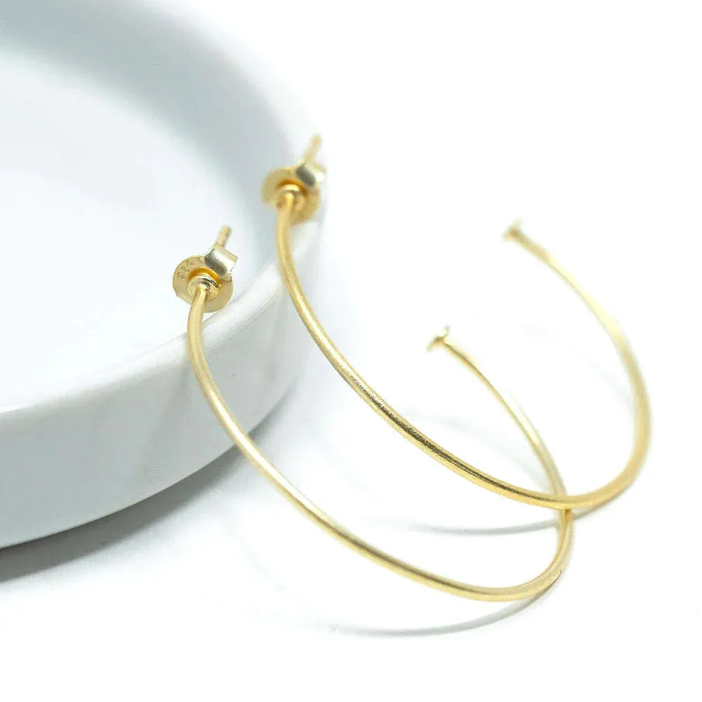 Simple Gold Waterproof Hoops