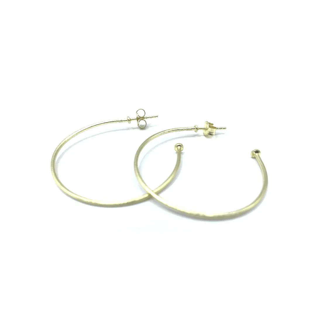 Simple Gold Waterproof Hoops