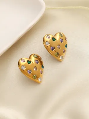 Statement Heart Studs