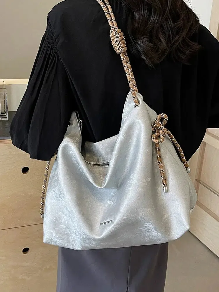 Stylish Rope Handle Shoulder Bag