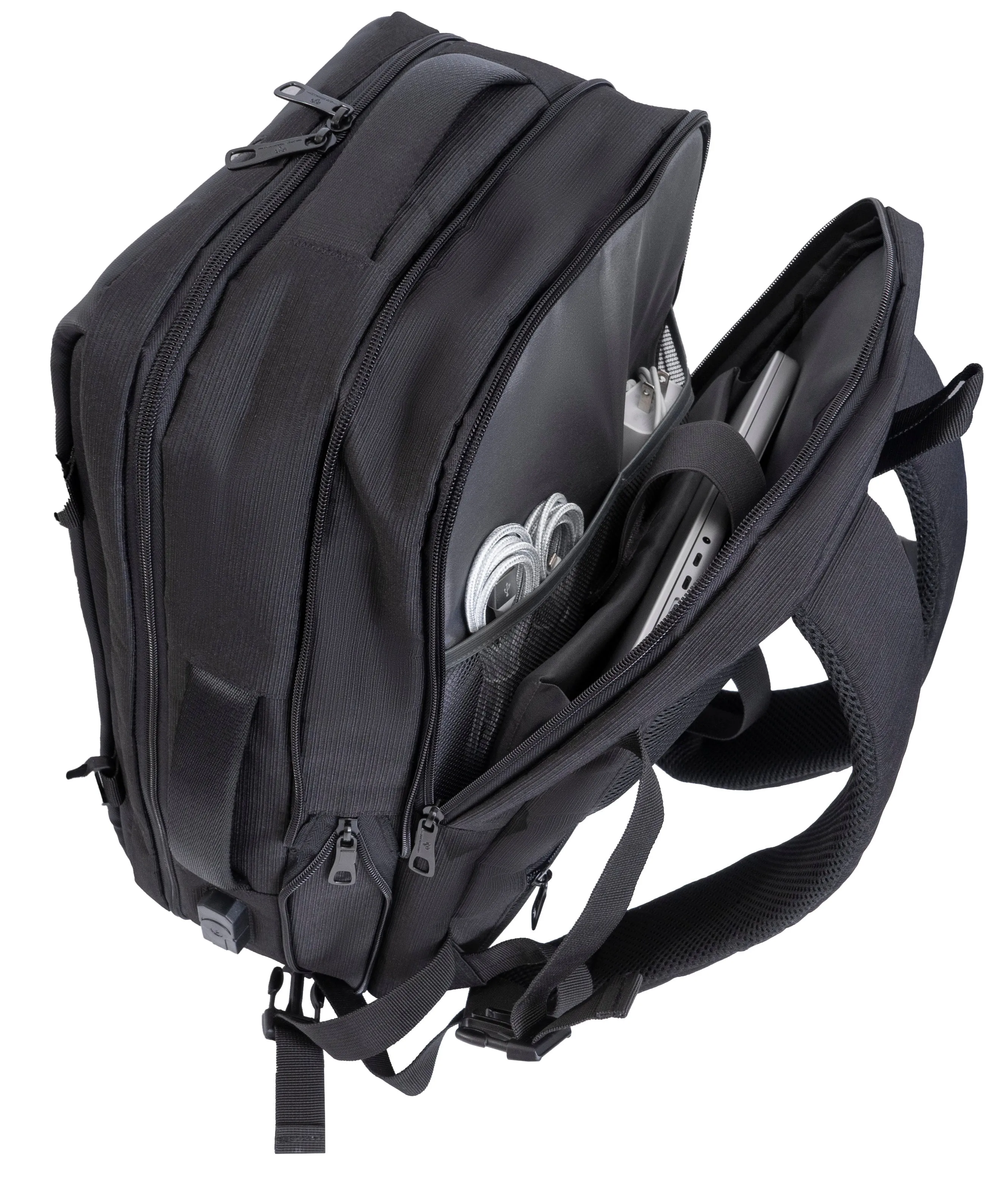 The Mitchell | 18-In Tarpaulin Expandable Travel Backpack with USB Port