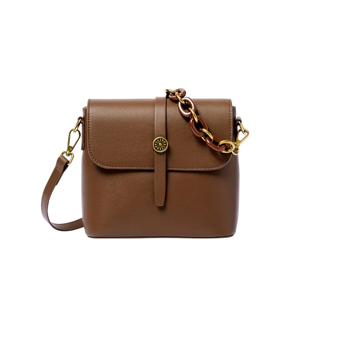 Timeless Flap Leather Shoulder Bag