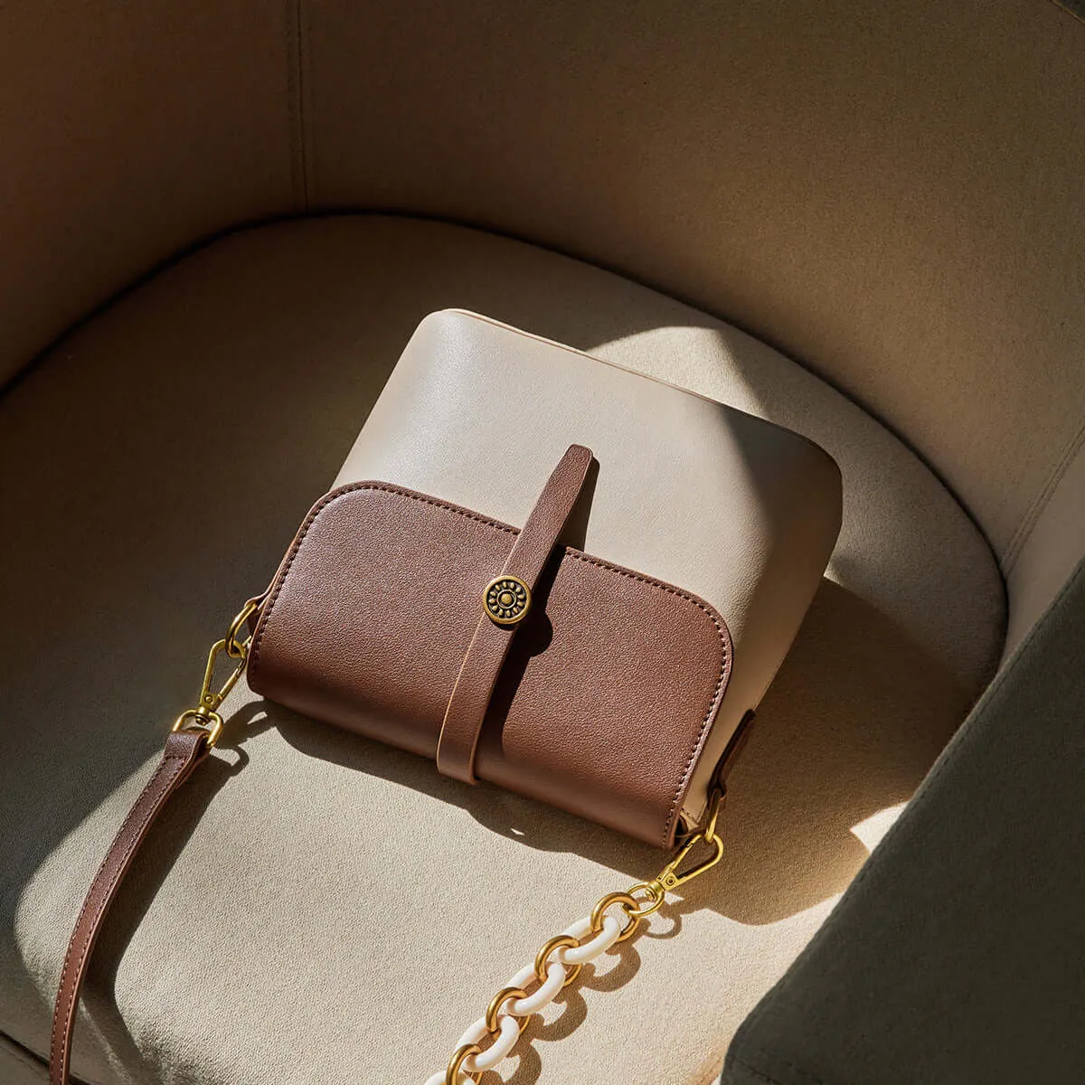 Timeless Flap Leather Shoulder Bag