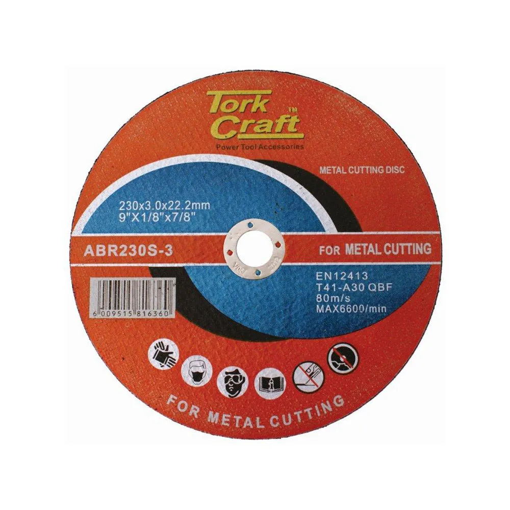 TORK CRAFT CUTTING DISC MULTI PURPOSE 230 X 2.0 X 22.2MM FOR STEEL SS PVA STONE