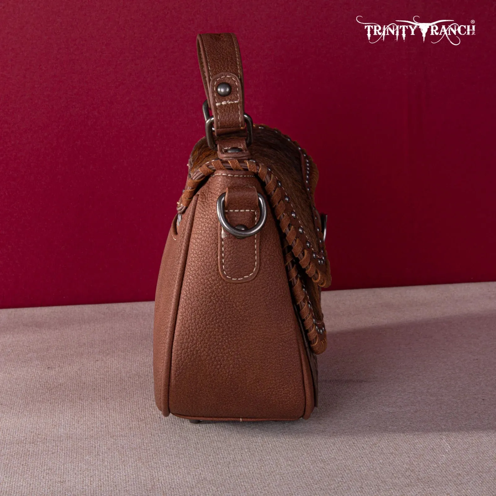 Trinity Ranch Crossbody Saddle Bag - Brown