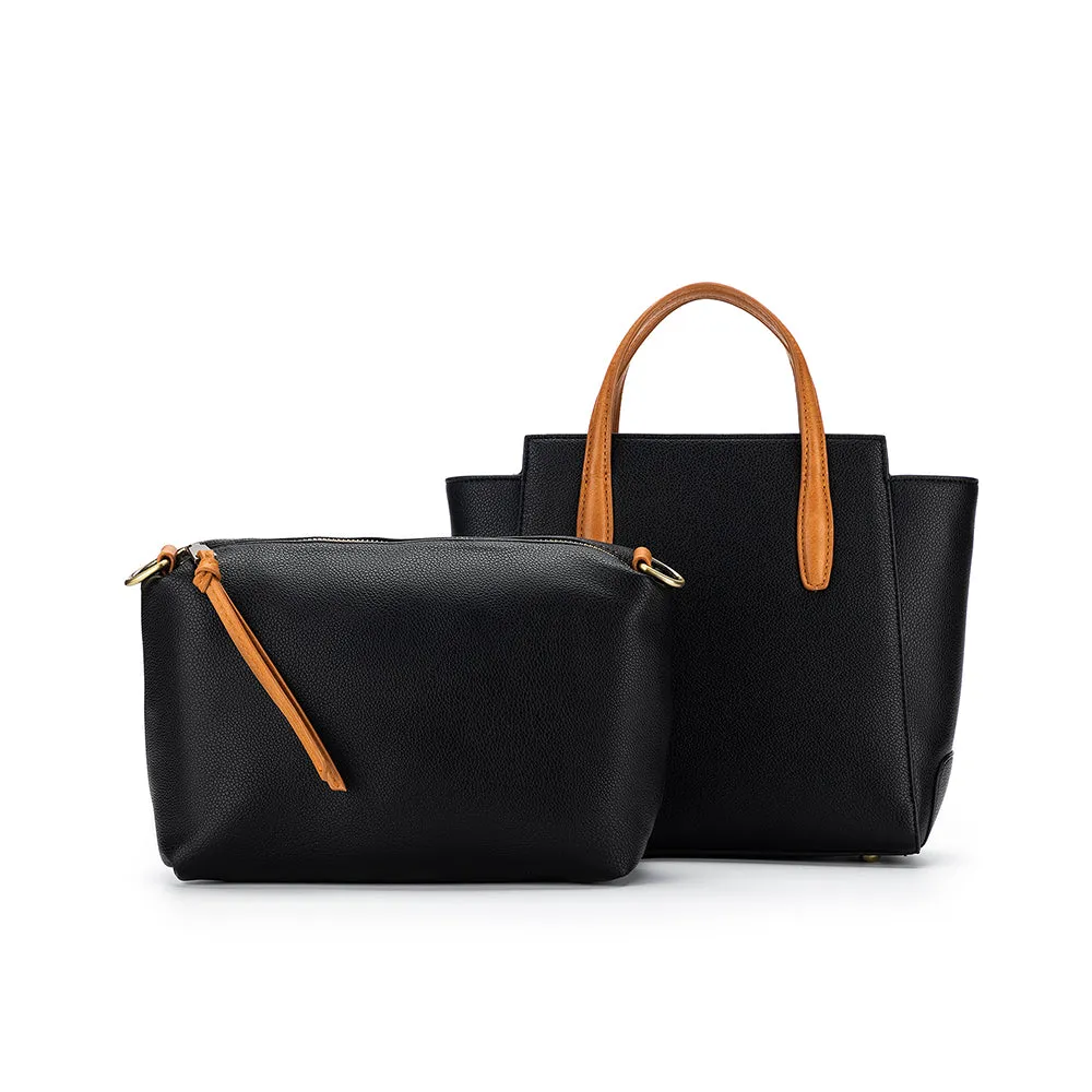 Vienna Black 2 Piece Handbag Set