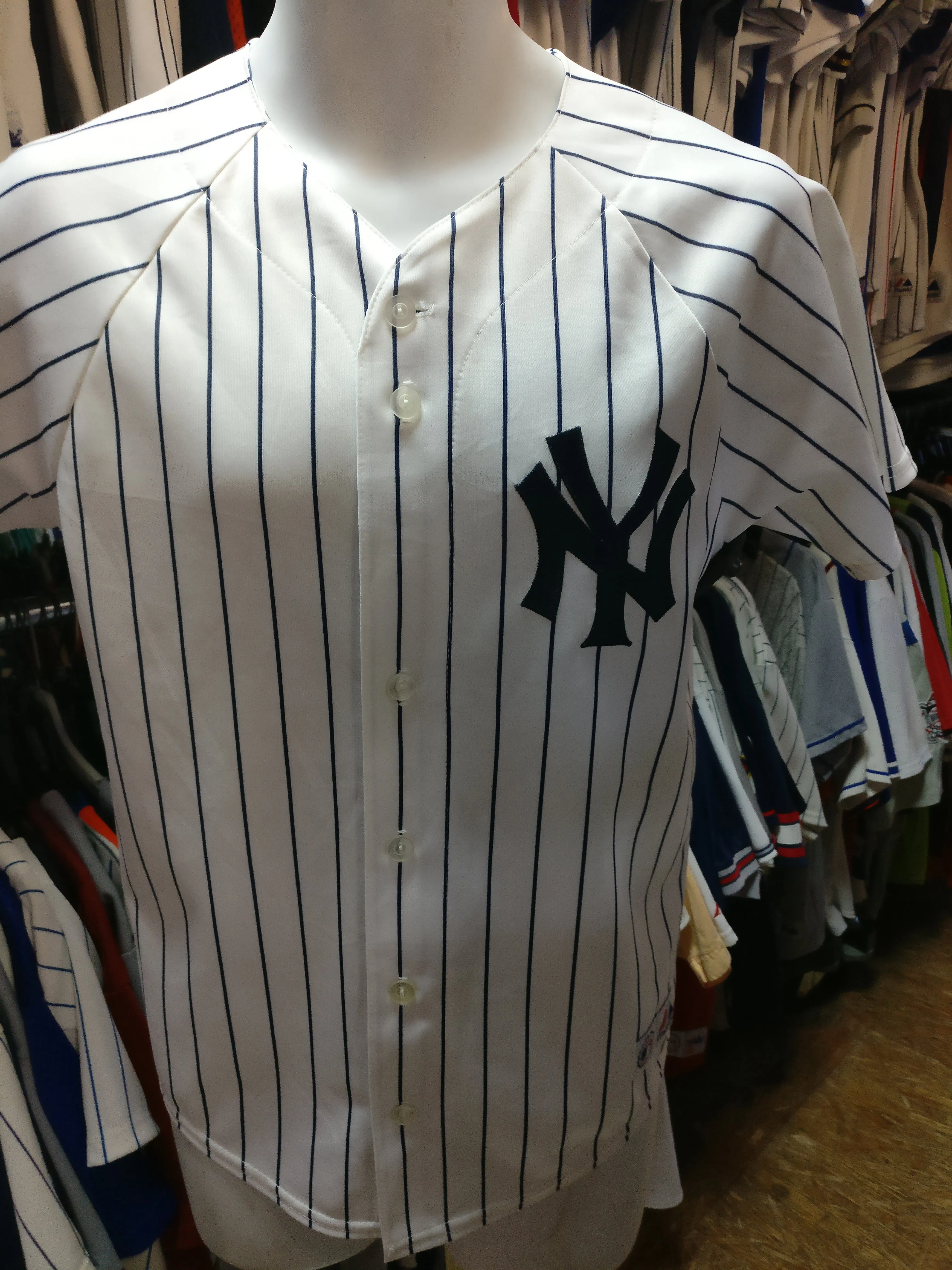 Vintage #46 ANDY PETTITTE New York Yankees MLB Majestic Jersey YL