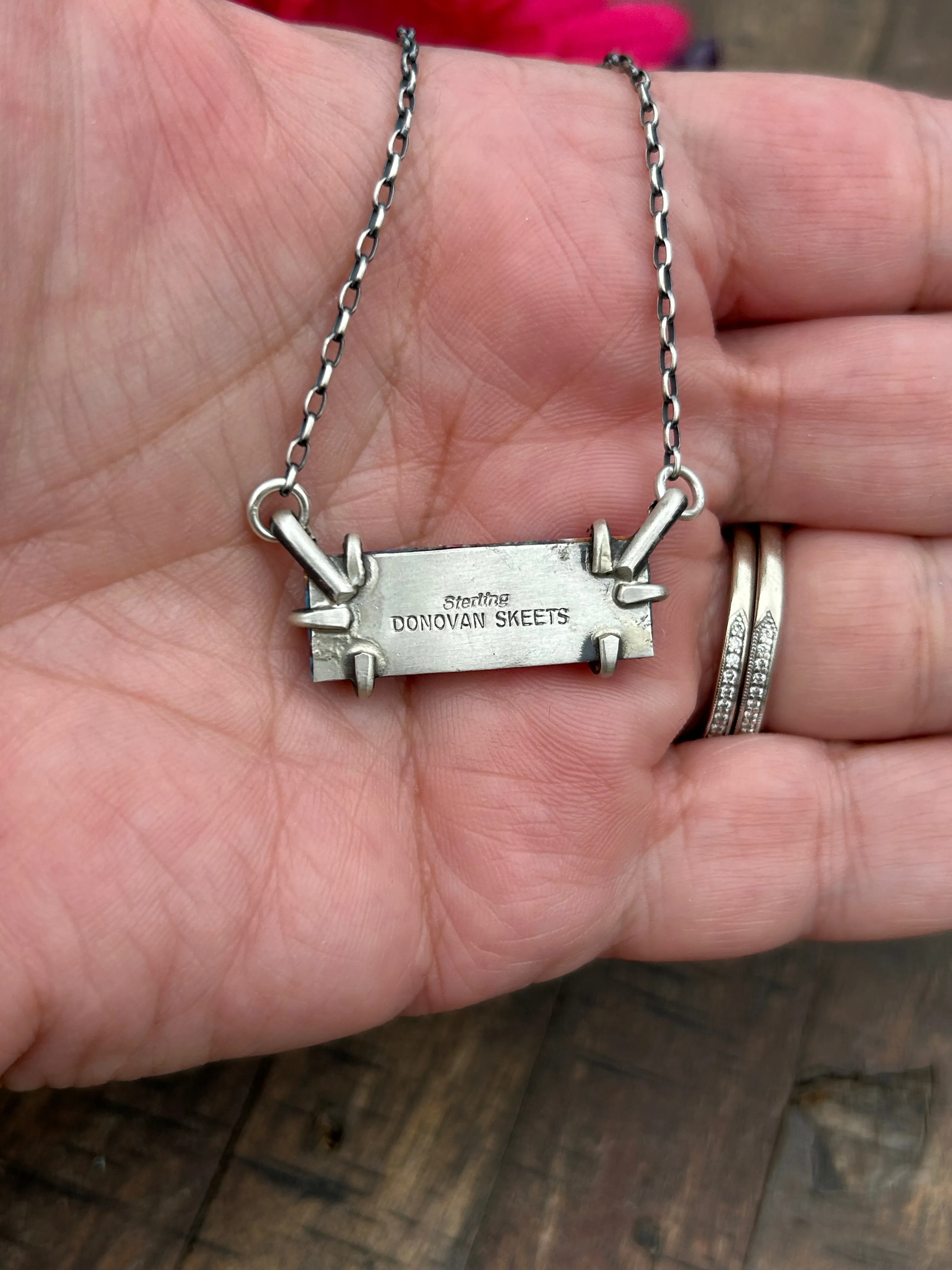 Waterproof White Buffalo Remix Bar Necklace #7