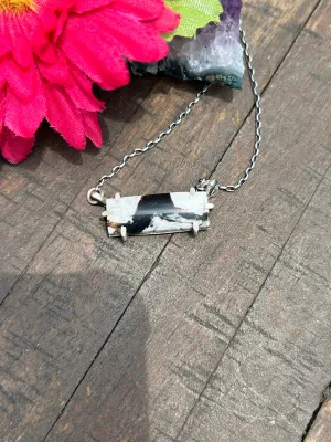 Waterproof White Buffalo Remix Bar Necklace #7